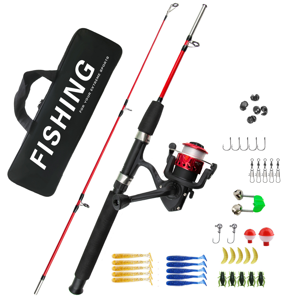 2 Sections Ice Fishing Rod Com - Ice Fishing Line ulasan dan harga