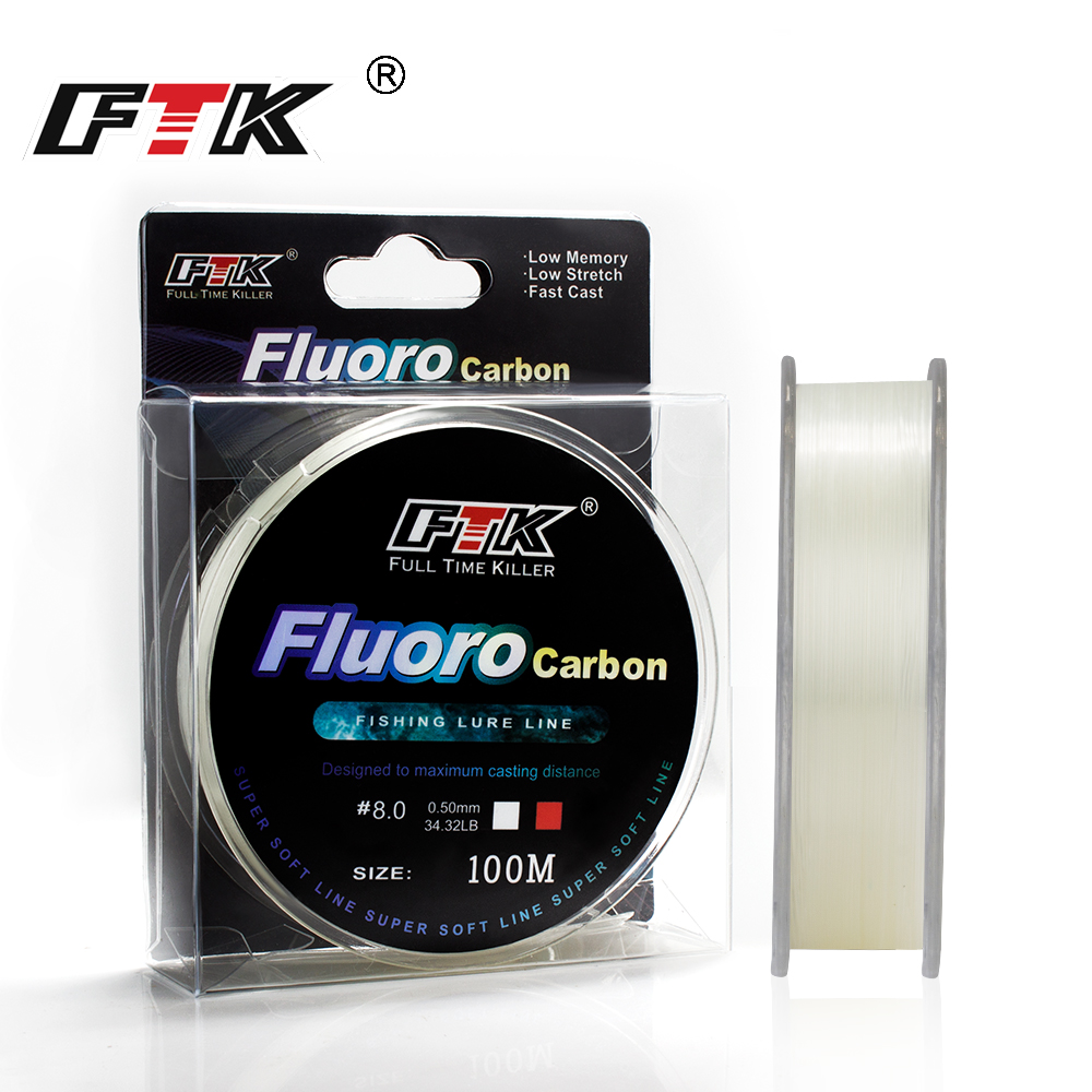 FTK 100m 4.13-34.32LB Fluoroca - Fluorocarbon Line ulasan dan harga