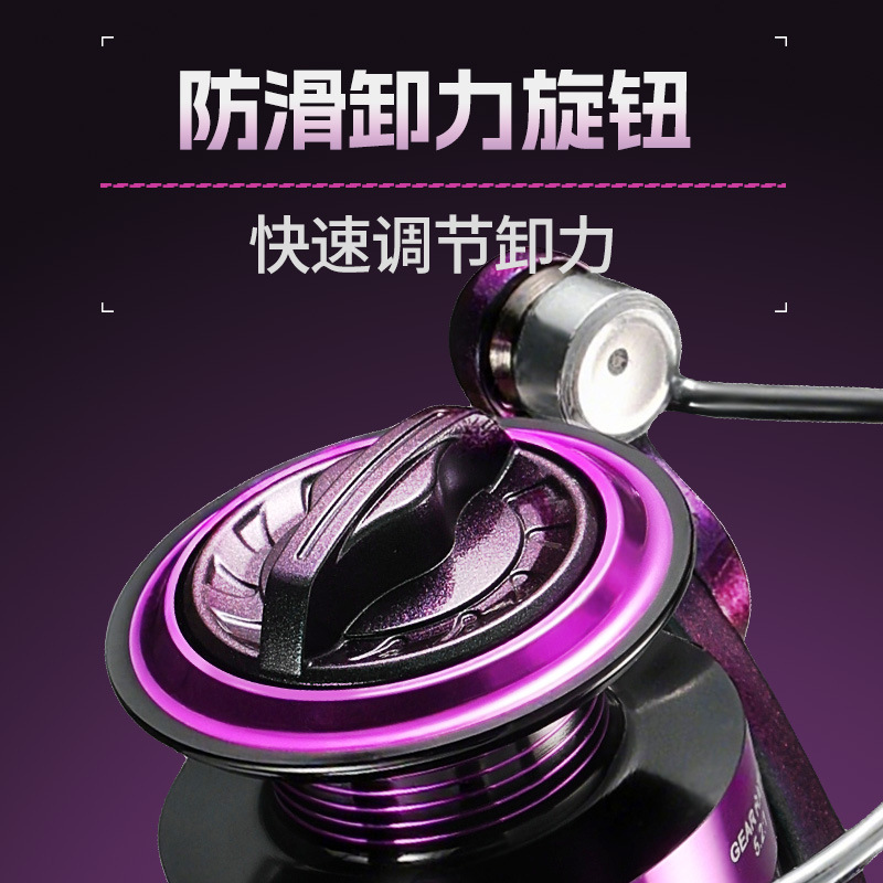 Colorful Purple Spinning Fishi - Ice Fishing Line ulasan dan harga