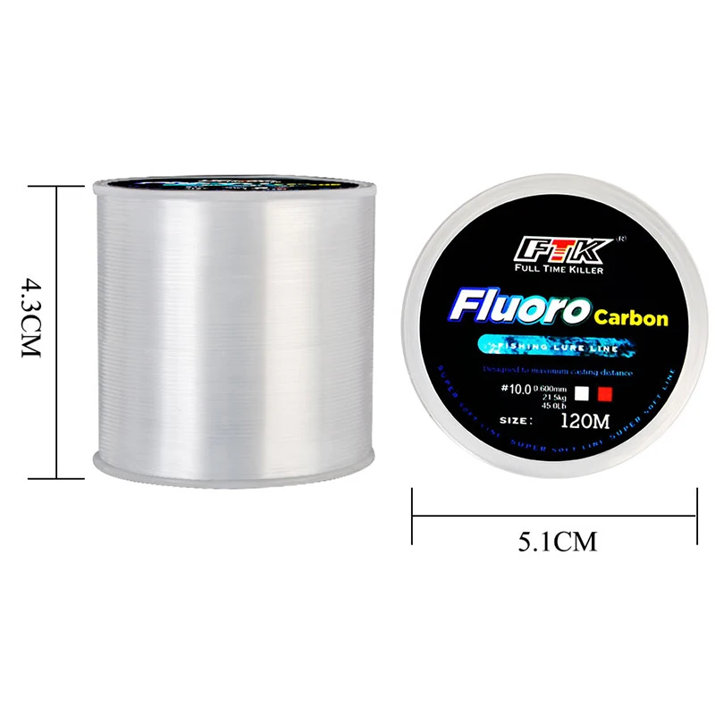 120M Fishing Line 0.14mm-0.6mm - Fluorocarbon Line ulasan dan harga
