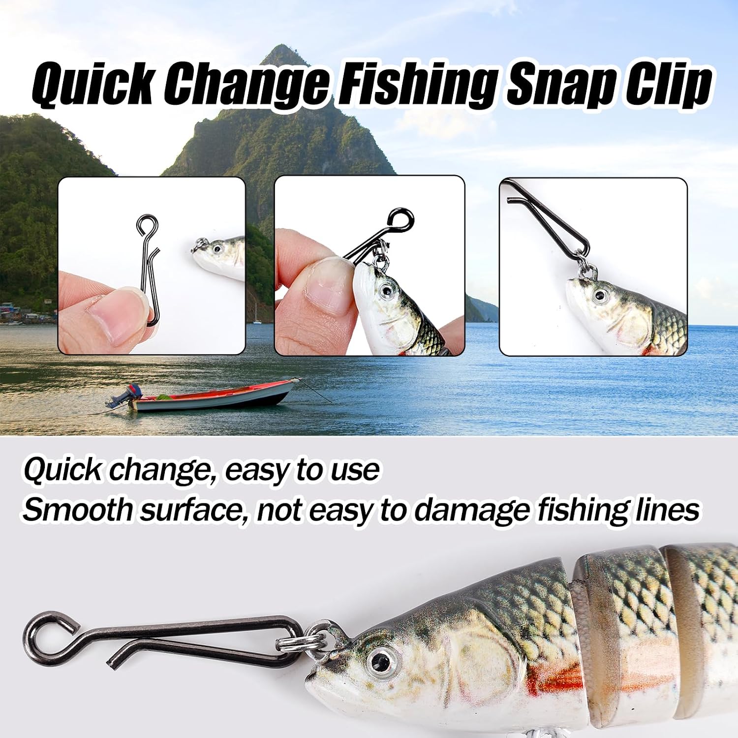 100Pcs Stainless Steel Fishing - Saltwater Line ulasan dan harga