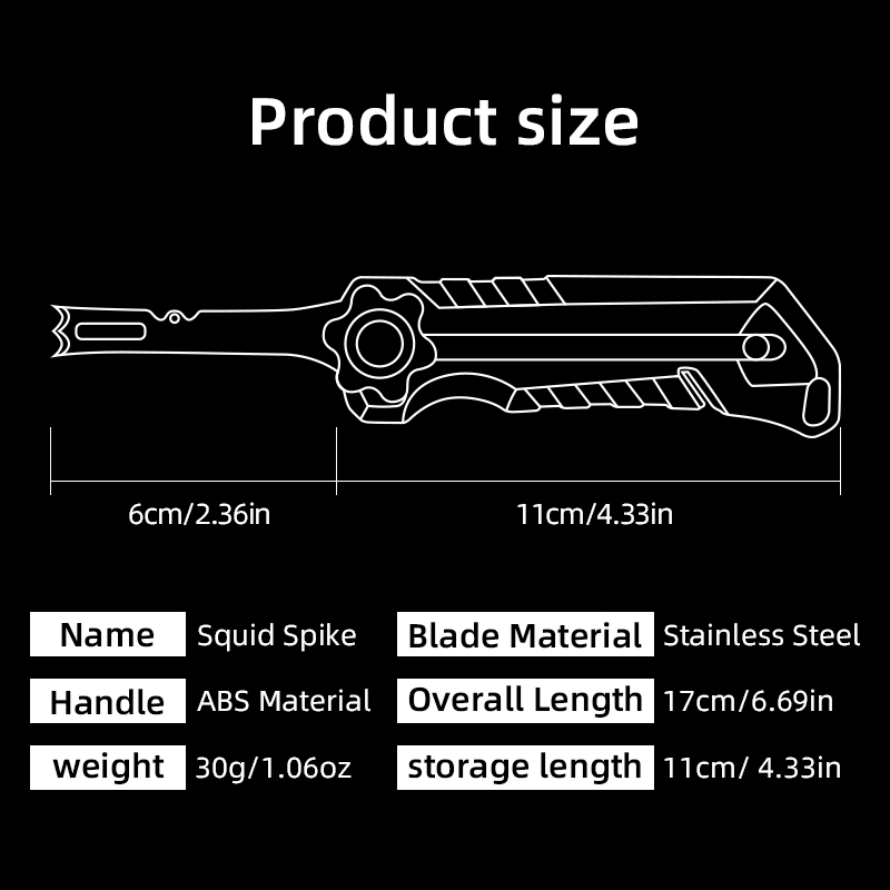 Squid Knife Stainless Steel Li - Freshwater Line ulasan dan harga