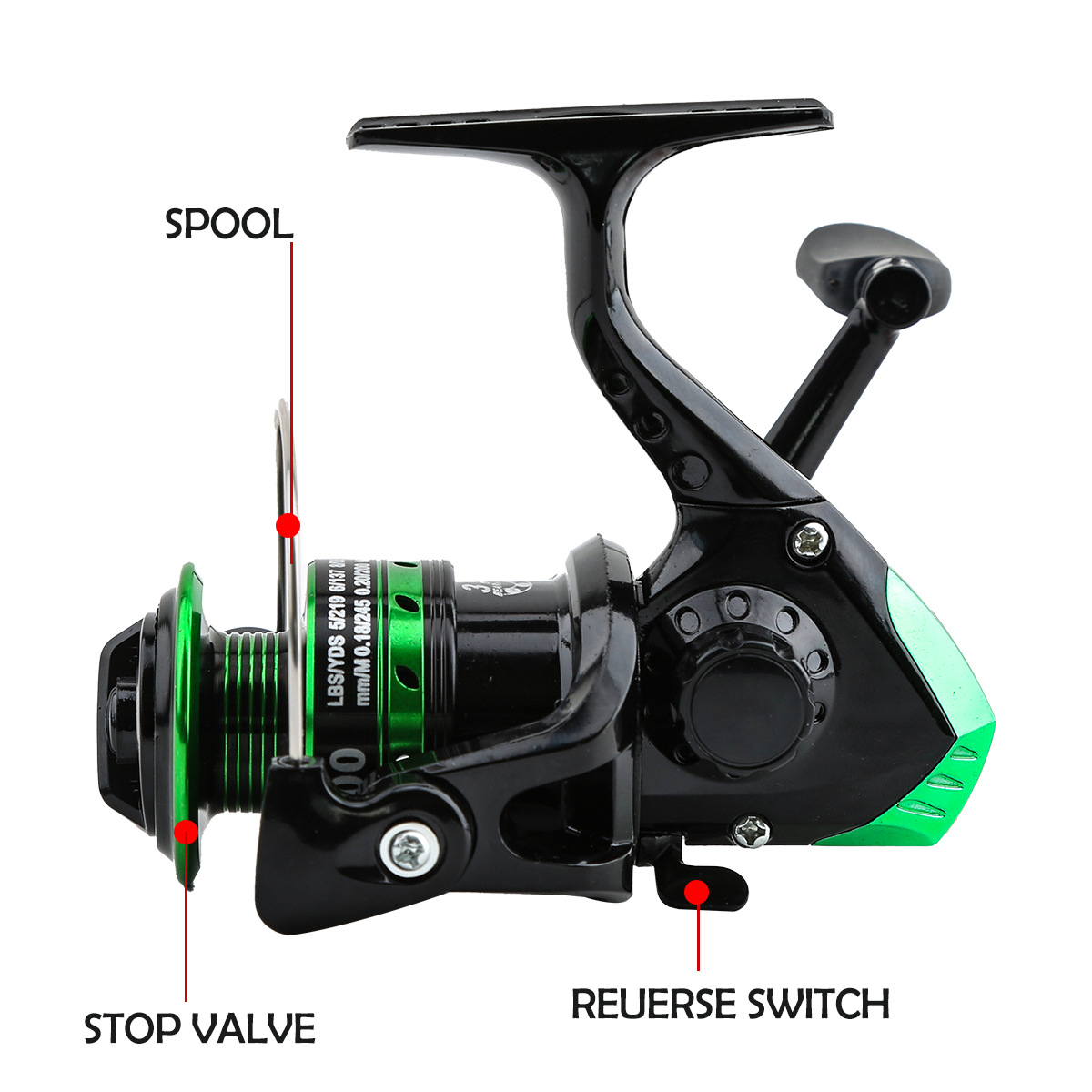 Metal Spinning Reel 5.2:1 Gear - Ice Fishing Line ulasan dan harga
