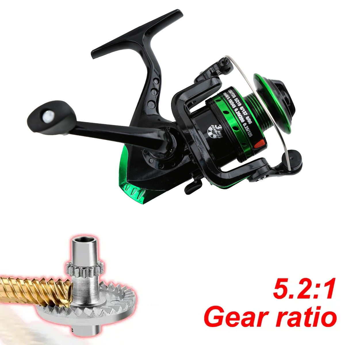 Metal Spinning Reel 5.2:1 Gear - Ice Fishing Line ulasan dan harga