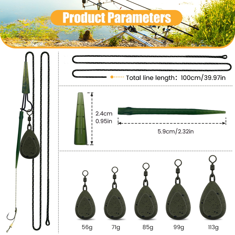 1set Professional Carp Fishing - Leader Line ulasan dan harga