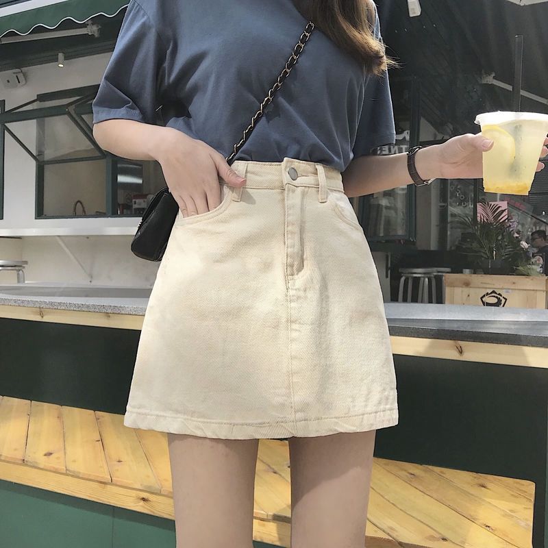 Basic Solid Color High Waist D - Fly Line ulasan dan harga