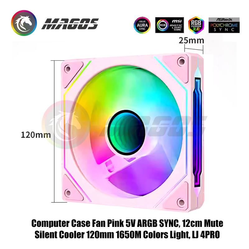 Computer Case Fan Pink 5V ARGB - Fly Line ulasan dan harga