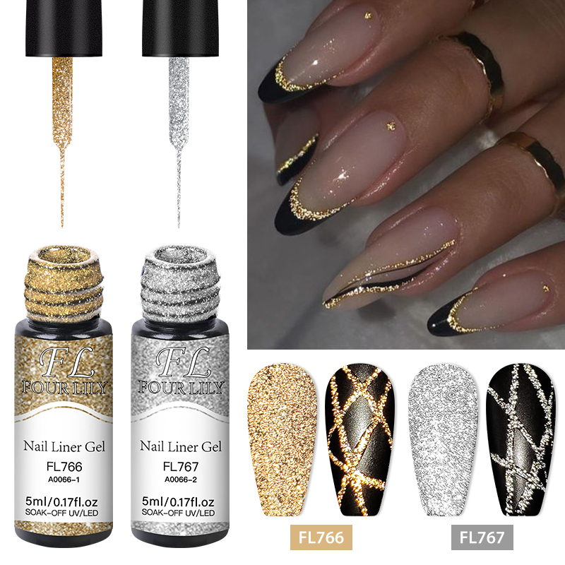 Gold Silver Reflective Glitter - Copolymer Line ulasan dan harga