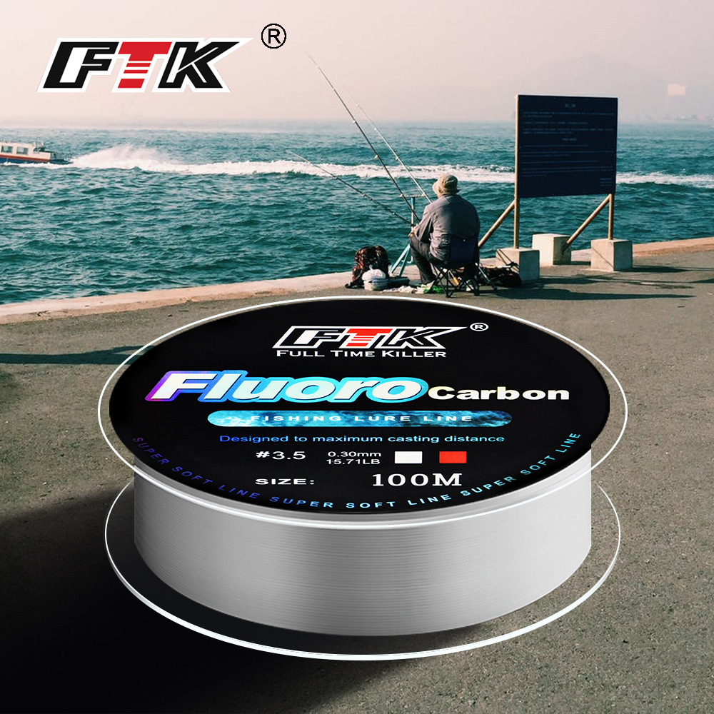 100M Fluorocarbon Coating Fish - Fluorocarbon Line ulasan dan harga