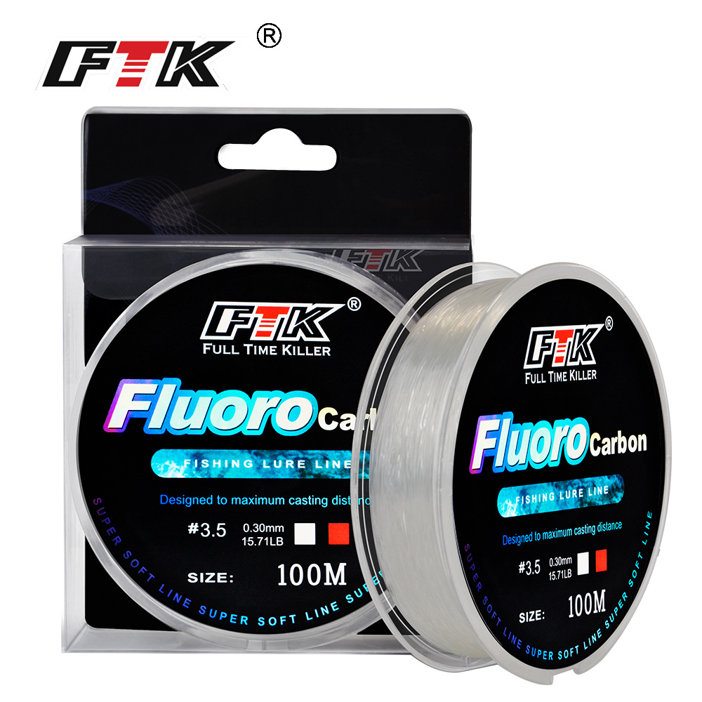 100M Fluorocarbon Coating Fish - Fluorocarbon Line ulasan dan harga