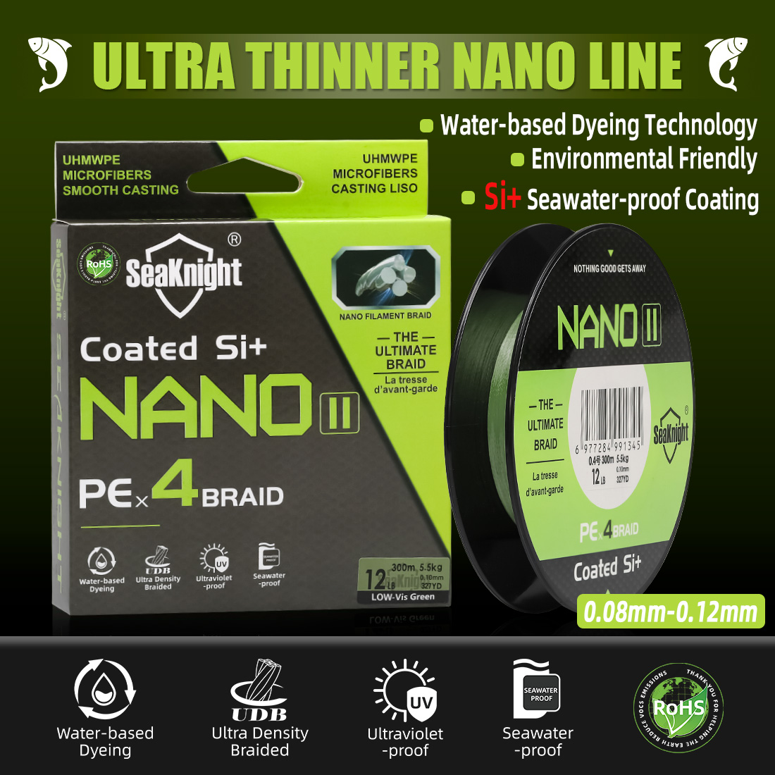 SeaKnight Brand NANO II Series - Copolymer Line ulasan dan harga
