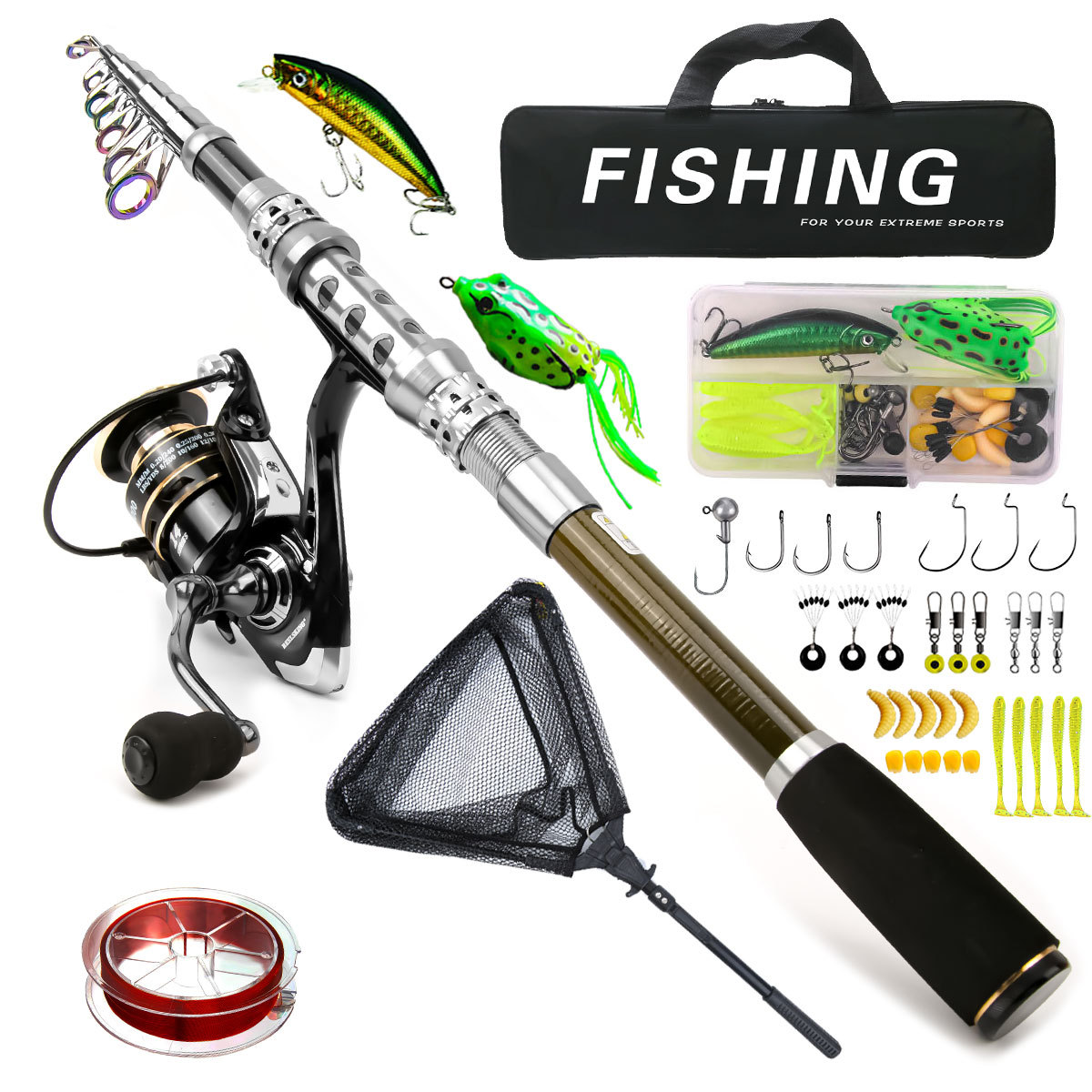 Carbon Luya Rod Wheel Set Sea  - Freshwater Line ulasan dan harga