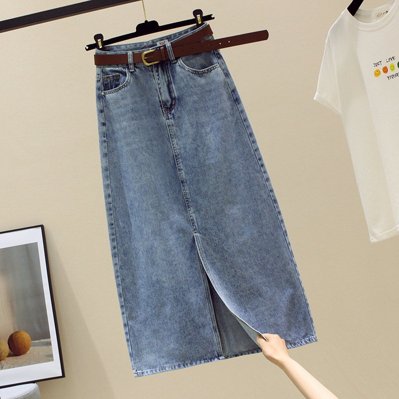 Sexy Wrap Buttocks Denim Skirt - Fly Line ulasan dan harga