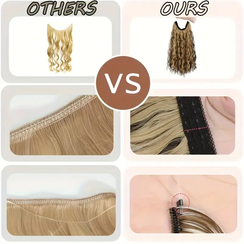 18Inch Synthetic Long Wavy Cul - Monofilament Line ulasan dan harga