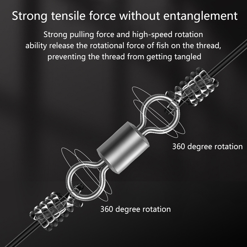 ★▲100Pcs Fishing Swivels Stain - Monofilament Line ulasan dan harga