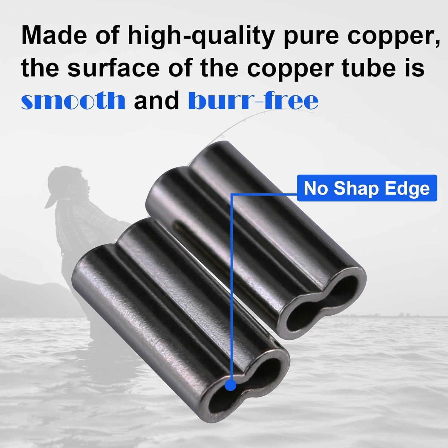Copper Double Barrel Crimp Sle - Leader Line ulasan dan harga