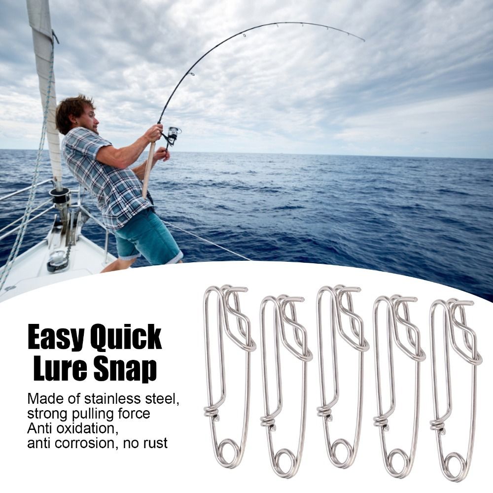 5PCS Durable Stainless Steel L - Saltwater Line ulasan dan harga