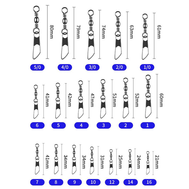 100Pcs Fishing Barrel Swivel C - Saltwater Line ulasan dan harga