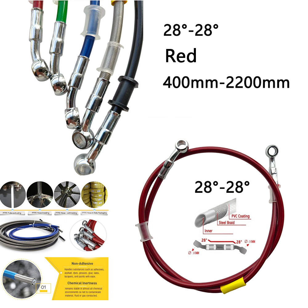 28-28 Red Universal Motorcycle - Braided Line ulasan dan harga