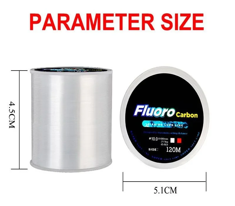 Fishing Line 120M 0.20mm-0.60m - Fluorocarbon Line ulasan dan harga