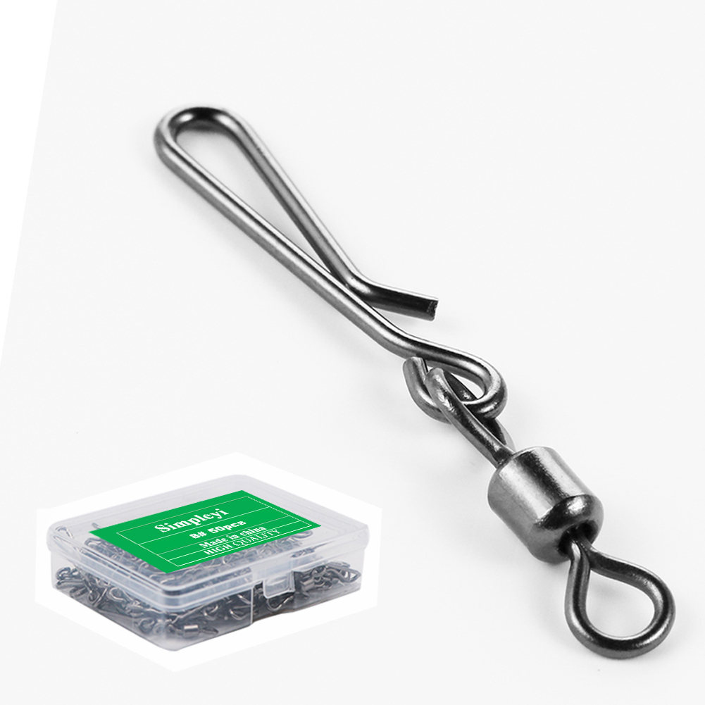 50pcs Box Rolling Swivel With  - Fishing Line Box ulasan dan harga